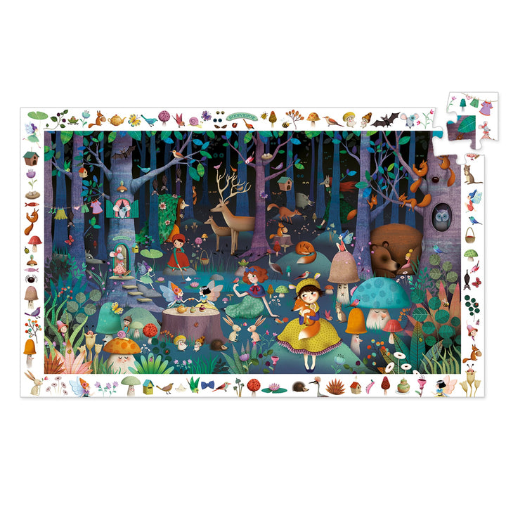Djeco | Puzzle d'osservazione foresta incantata, 100pz