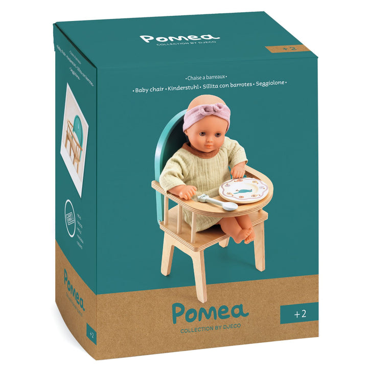 Wooden doll's high chair