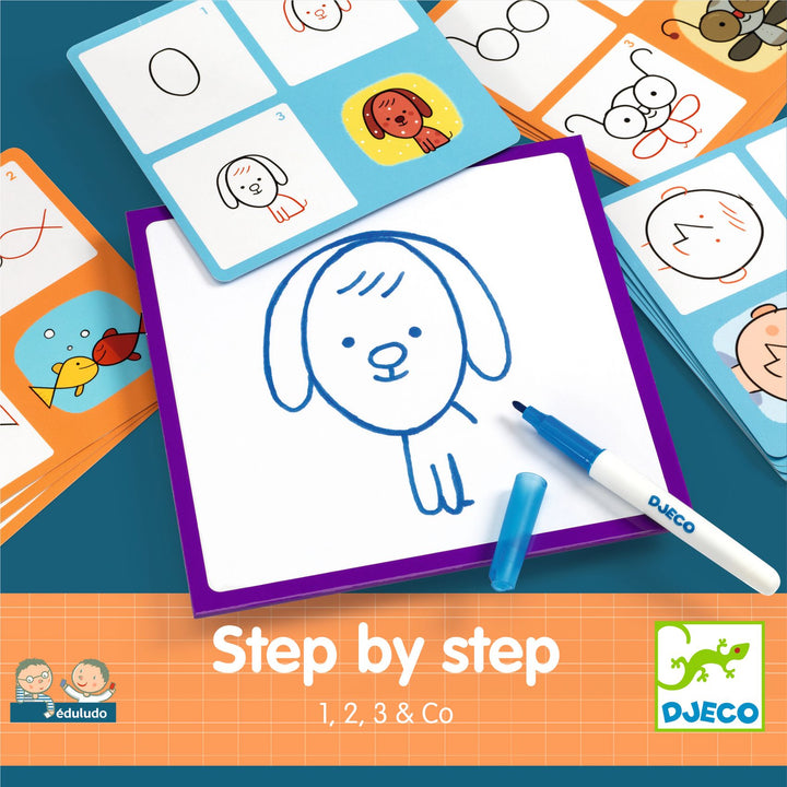 Djeco | Impara a disegnare Step by Step 1,2,3 & Co