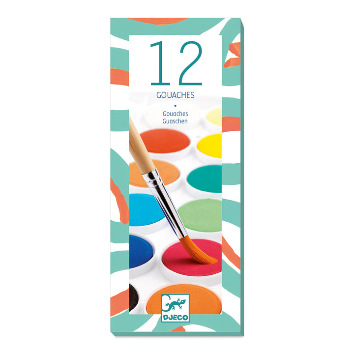 Palette with 12 watercolor colors