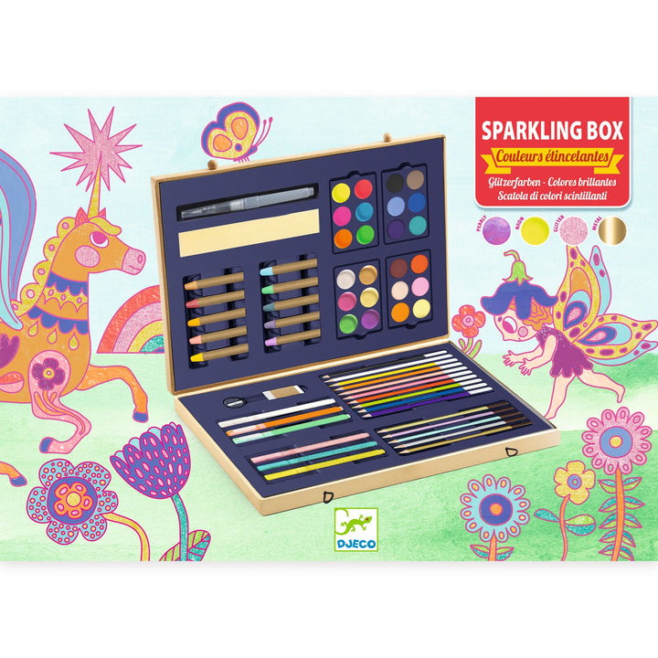 Djeco | Scatola di colori con 60 pezzi, Sparkling Box