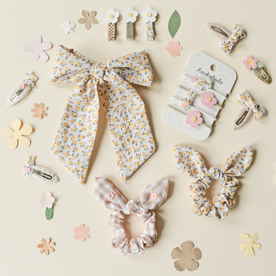 Ditsy twisty hair clips