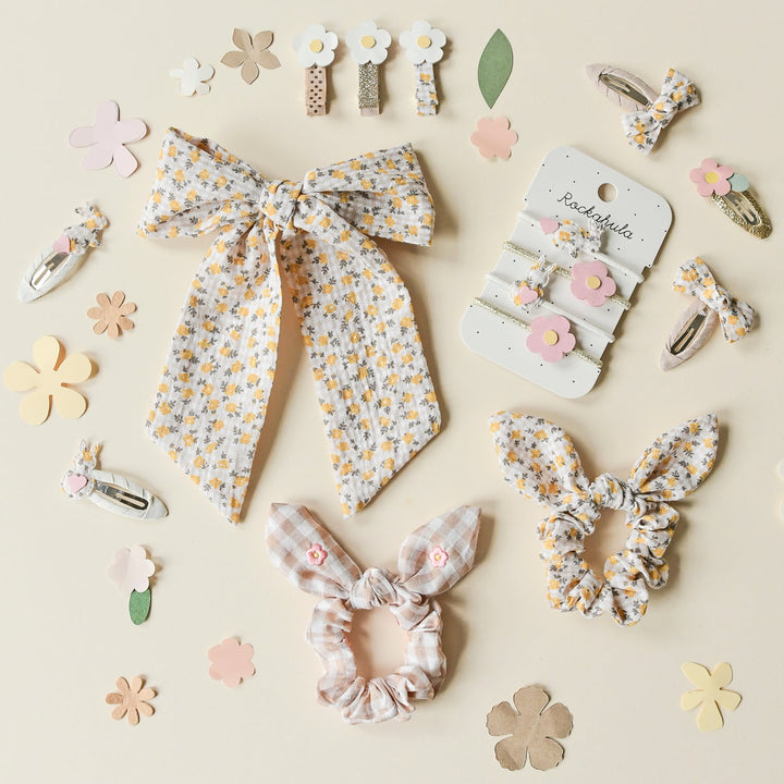 Ditsy twisty hair clips