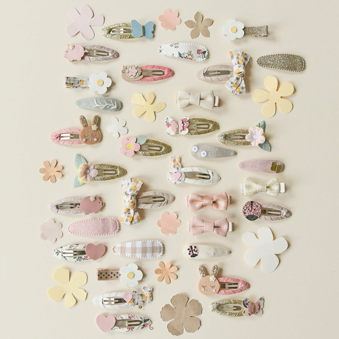 Ditsy twisty hair clips