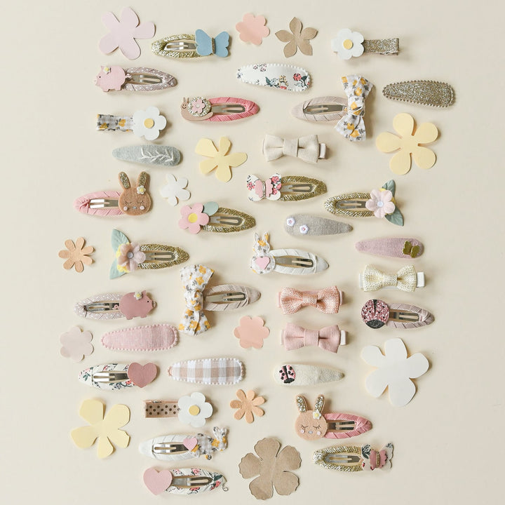 Ditsy twisty hair clips