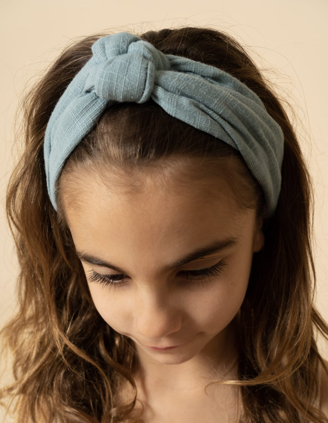 Grech & Co | Fascia capelli con nodo Sky blue