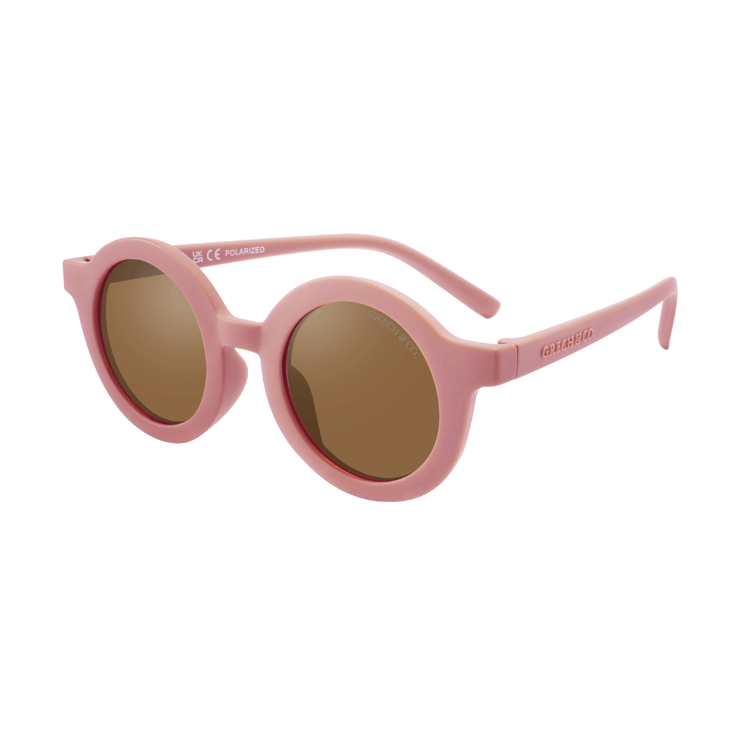 Occhiali da sole per bambini flessibili, Round Blush bloom Grech & Co.