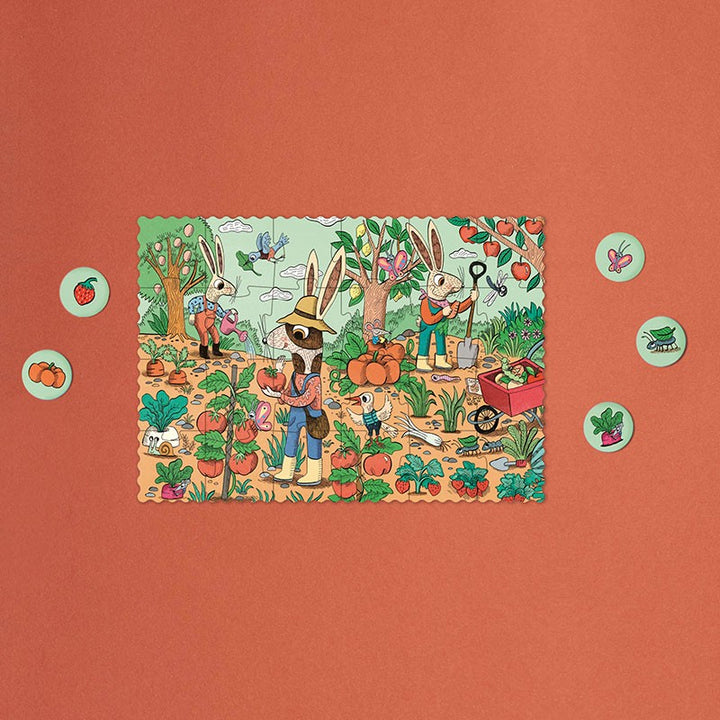 Little seek and find puzzle, Garden