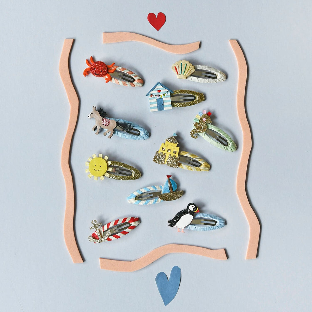 Beach hair clips