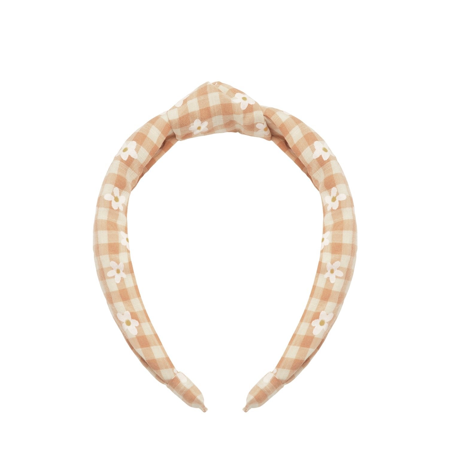 Cerchietto con nodo margherite quadretti