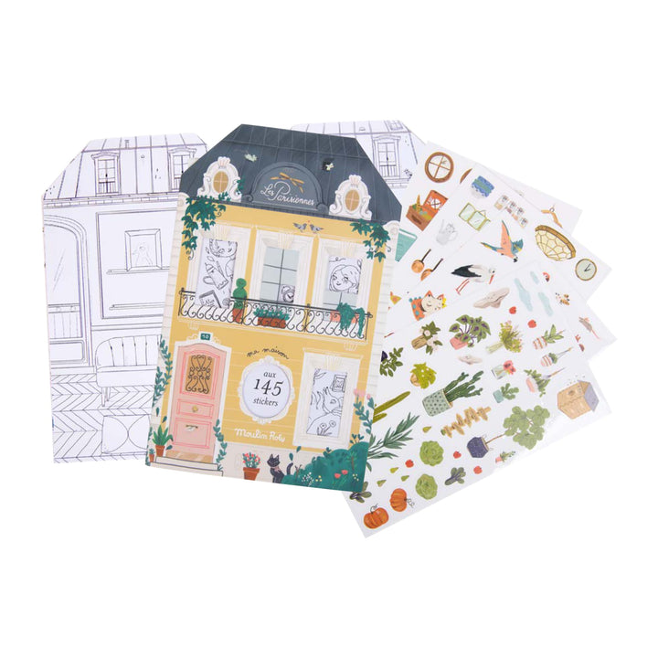 Coloring book with 145 stickers, Les Parisiennes