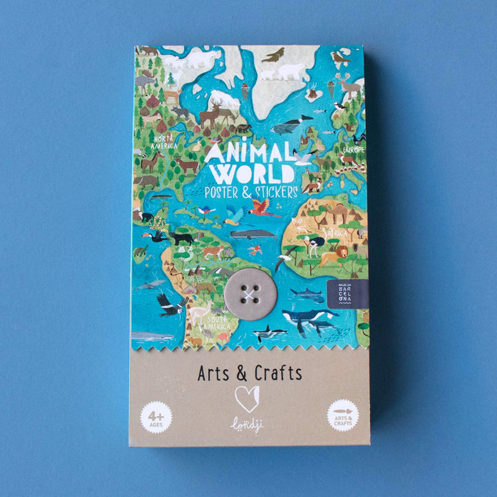 World Map Posters and Stickers, Animals of the World