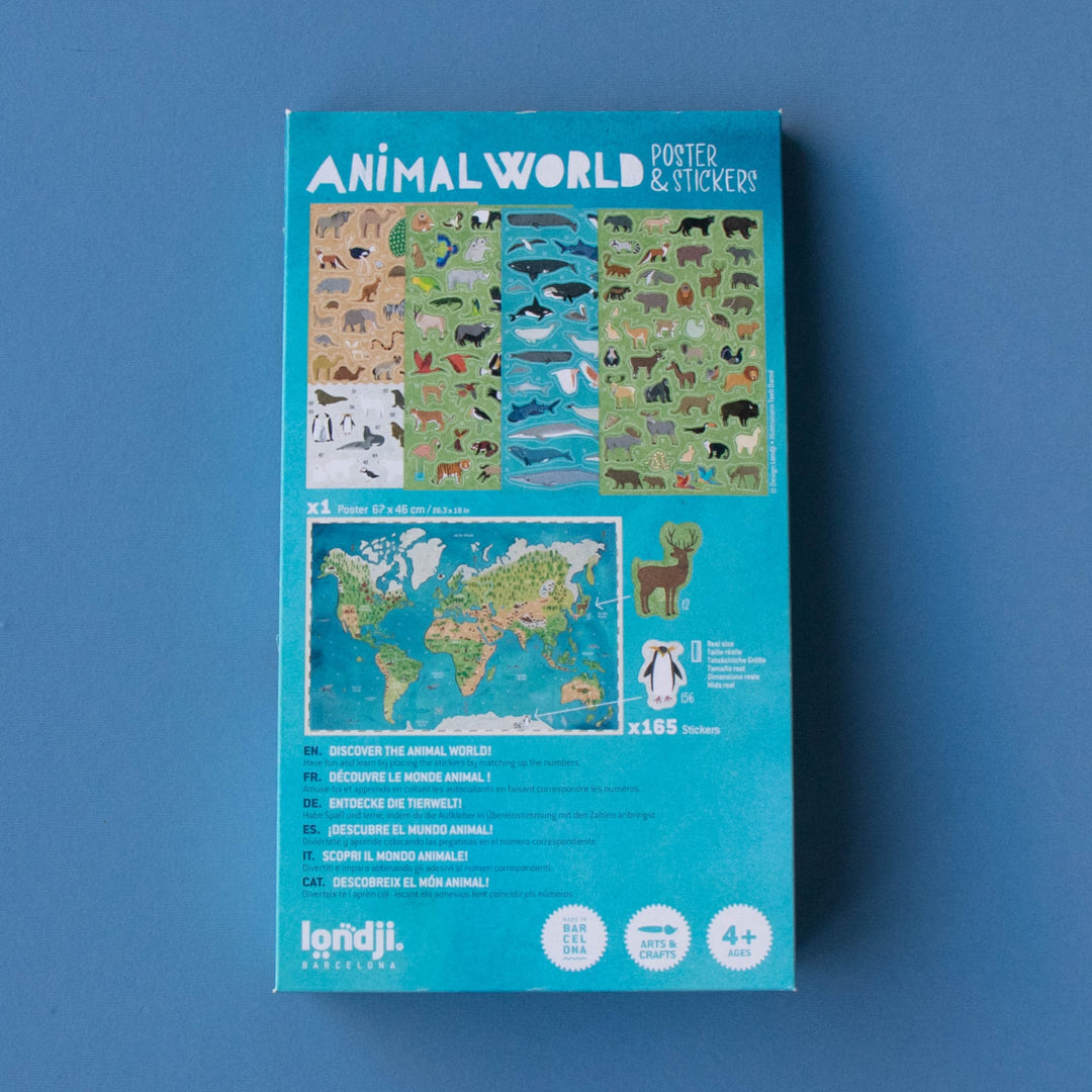 World Map Posters and Stickers, Animals of the World