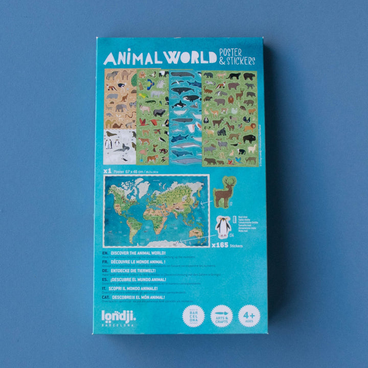 World Map Posters and Stickers, Animals of the World