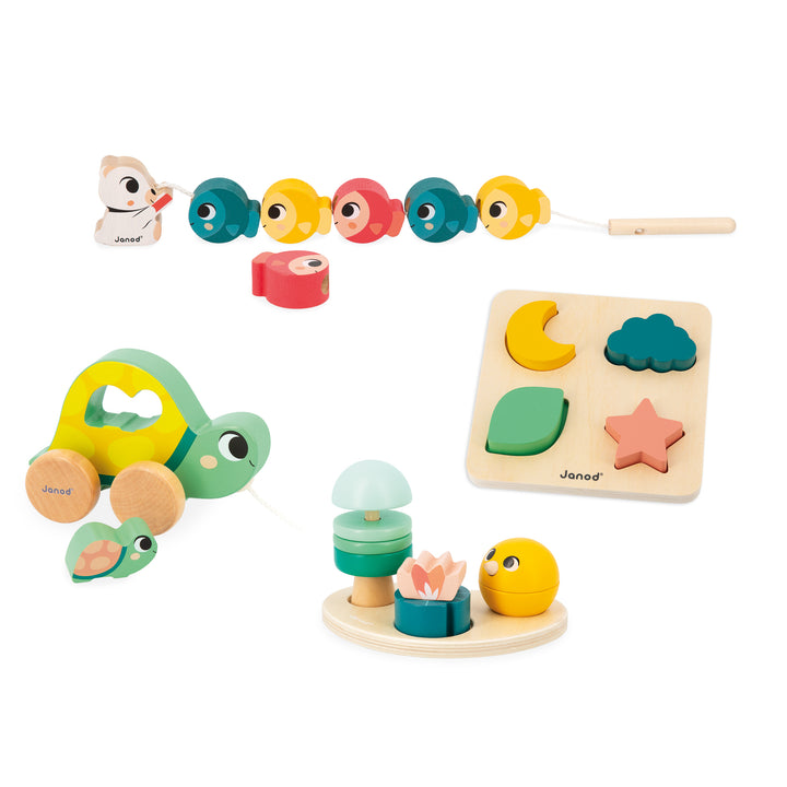Janod box, Wooden toys for 18 months - Fine motor skills