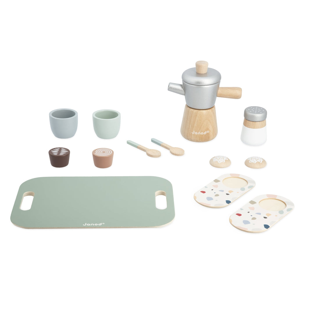 Italian coffee in wood