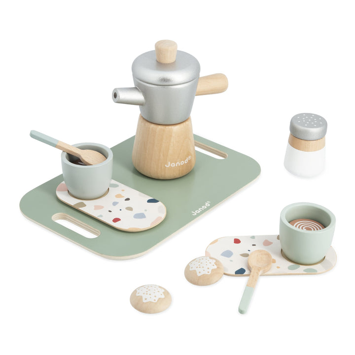 Italian coffee in wood