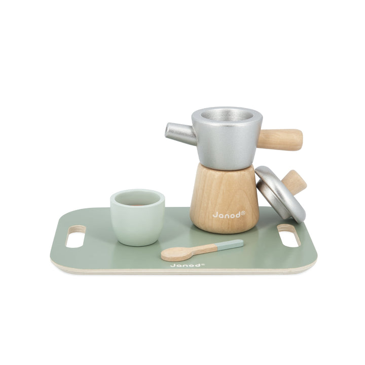 Italian coffee in wood
