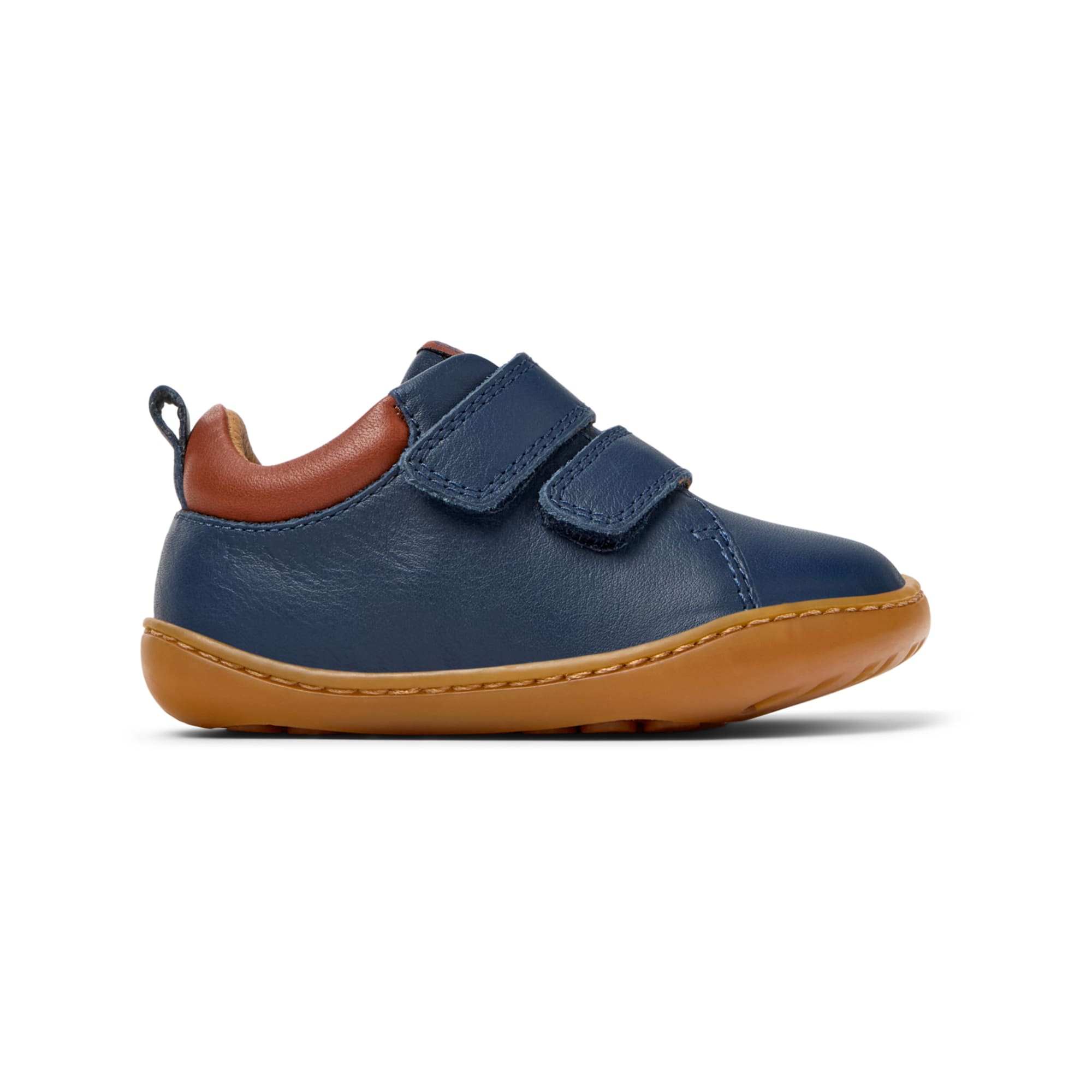 Scarpe per bambini in pelle blu navy Peu primi passi Camper PIPI PUPU and friends