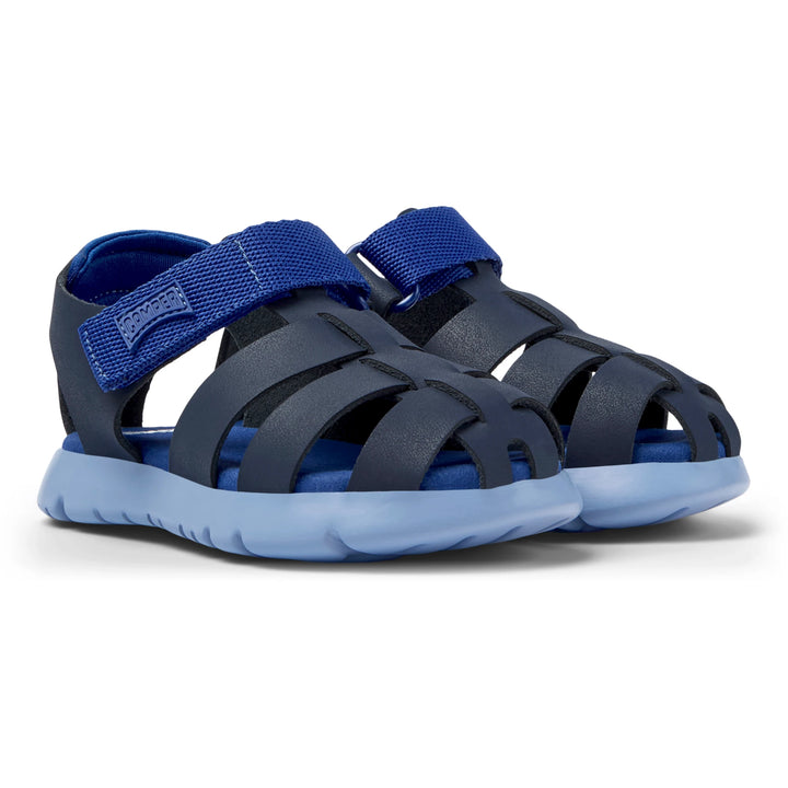 Sandali in pelle blu, Oruga | Camper per bambini