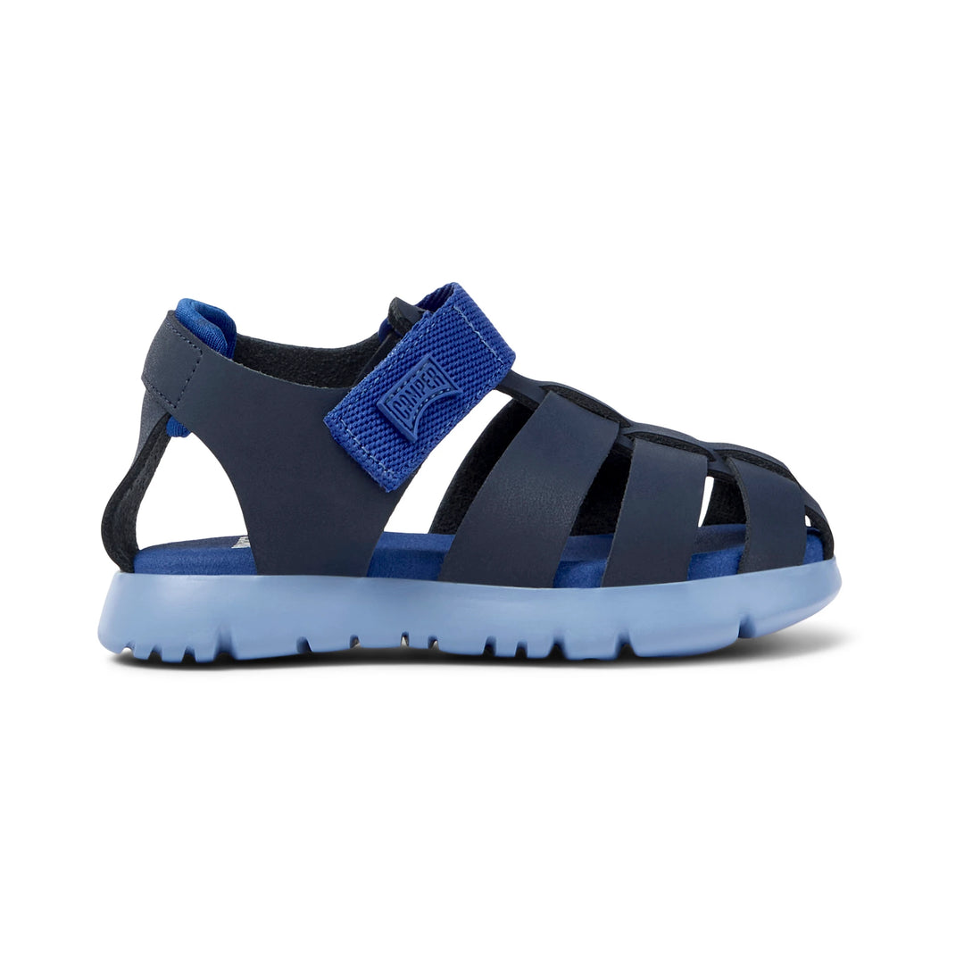 Sandali in pelle blu, Oruga | Camper per bambini