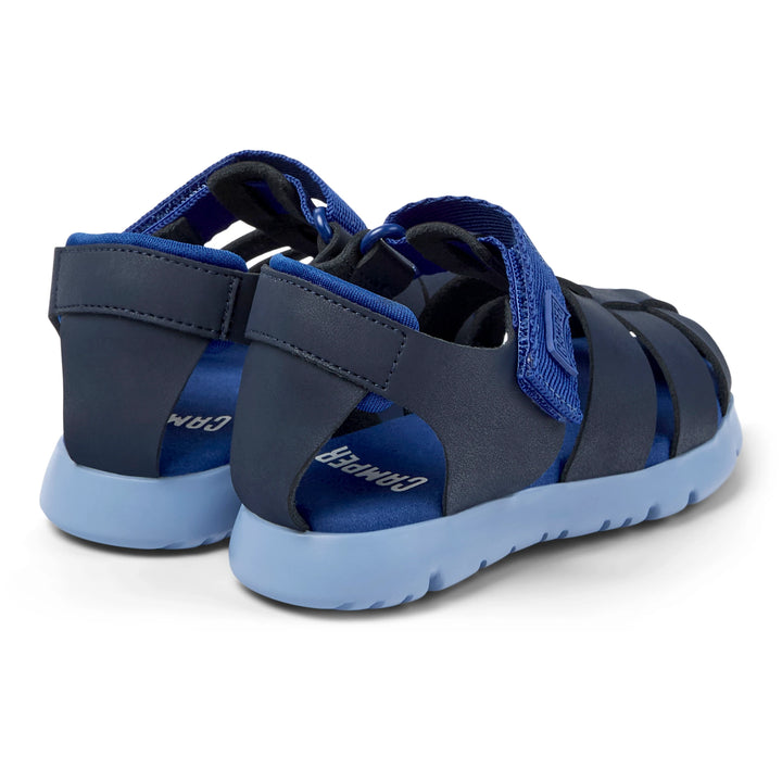 Sandali in pelle blu, Oruga | Camper per bambini