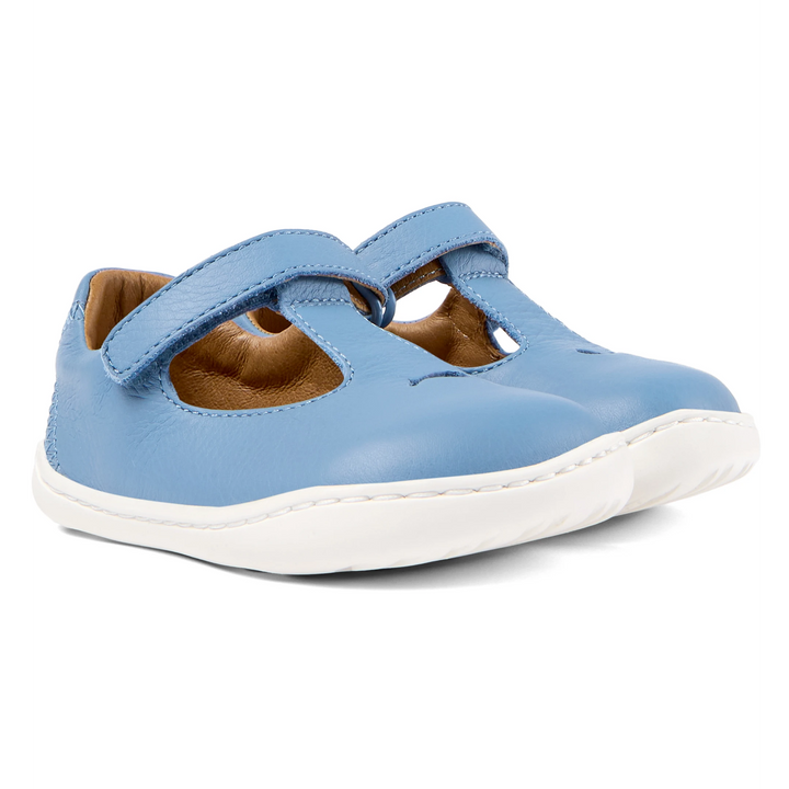 Scarpe con cinturino a T in pelle blu, Twins | Camper bambini