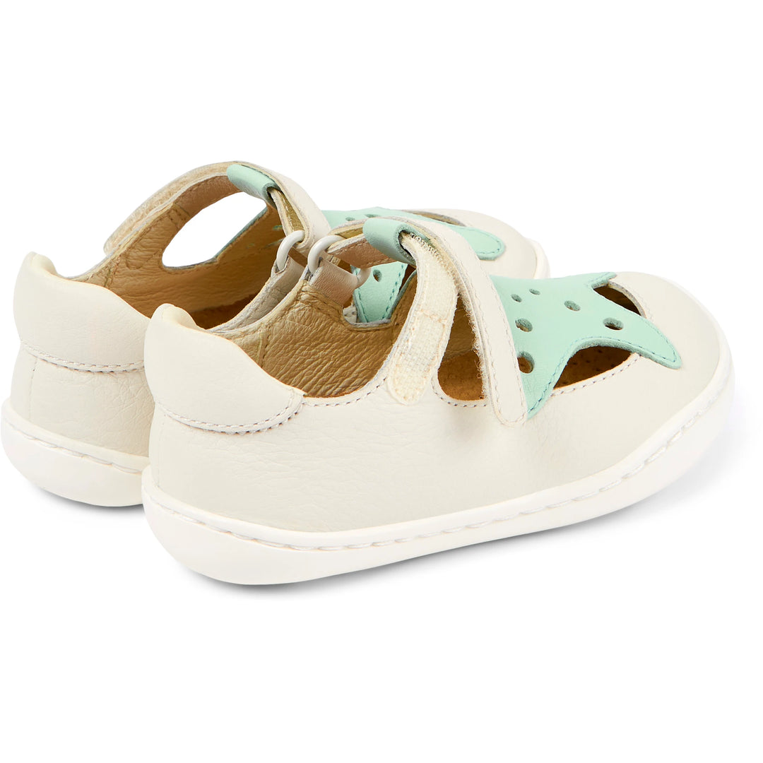 Scarpe con cinturino a T in pelle bianca, Twins | Camper bambini