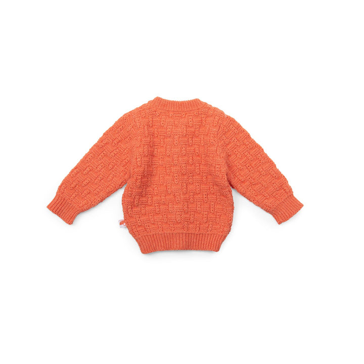 Cardigan in maglia a fantasia corallo, Karite