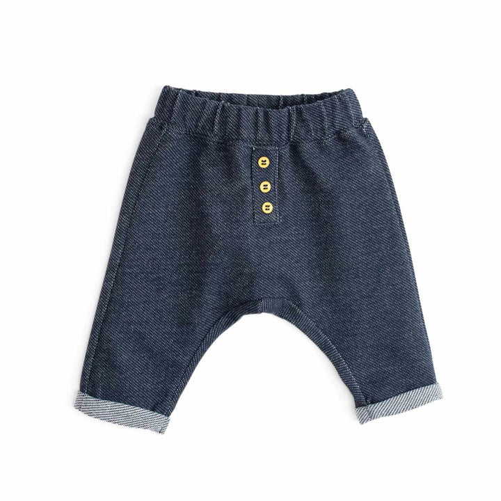 Pantaloni in cotone effetto denim, Kassio