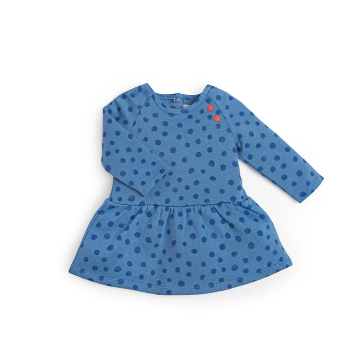 Abito in felpa garzata blu pois, Kathie