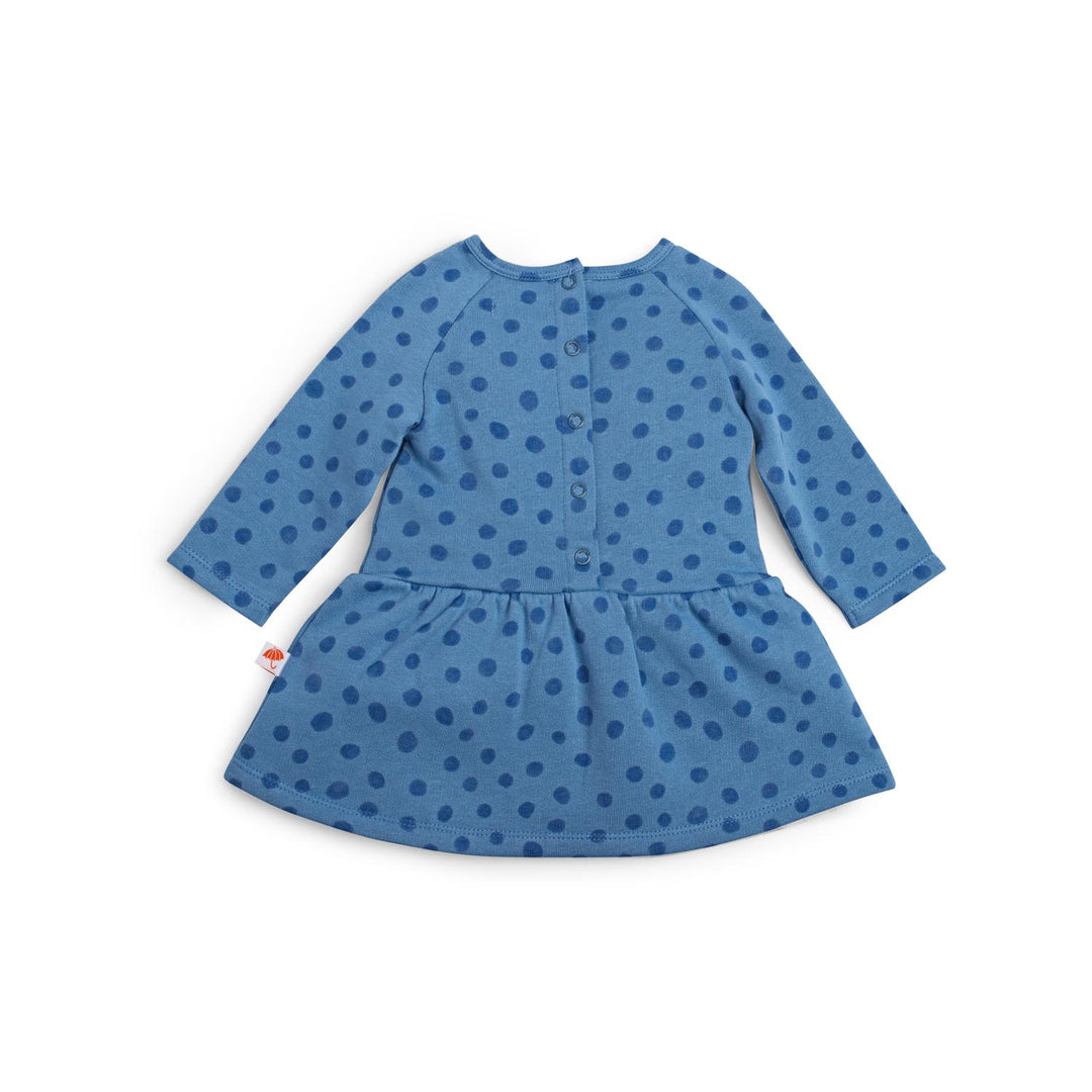 Abito in felpa garzata blu pois, Kathie