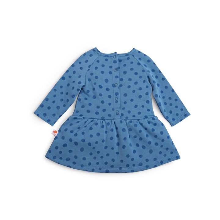 Abito in felpa garzata blu pois, Kathie