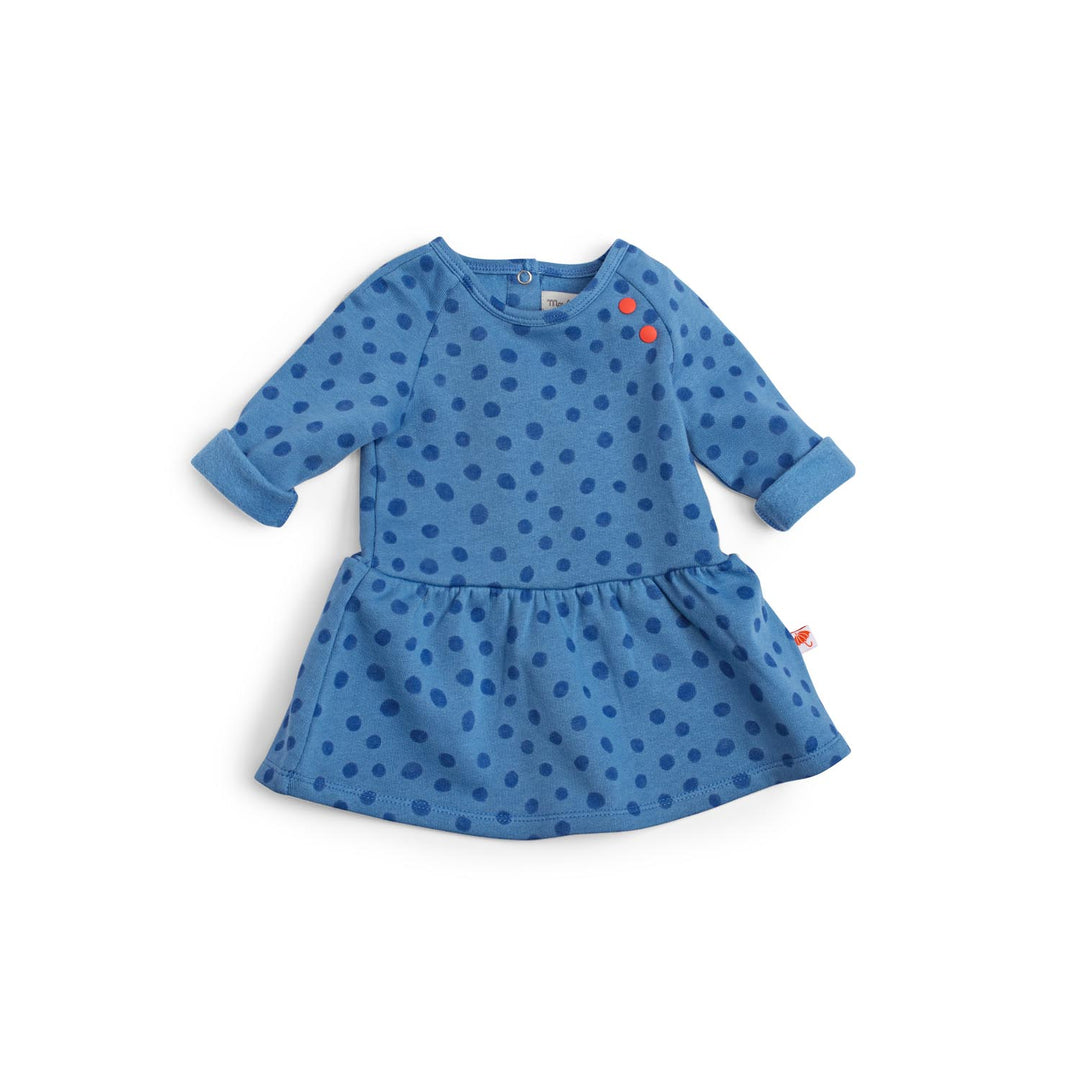 Abito in felpa garzata blu pois, Kathie