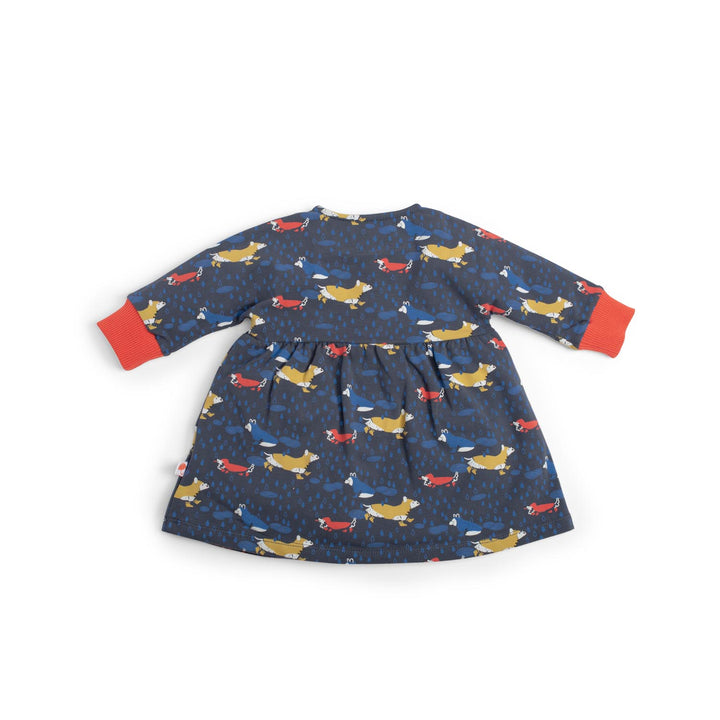 Warm cotton dress blue dogs, Kloe