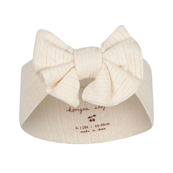 Cappello a cuffia con fiocco, Antique white | Konges Sløjd