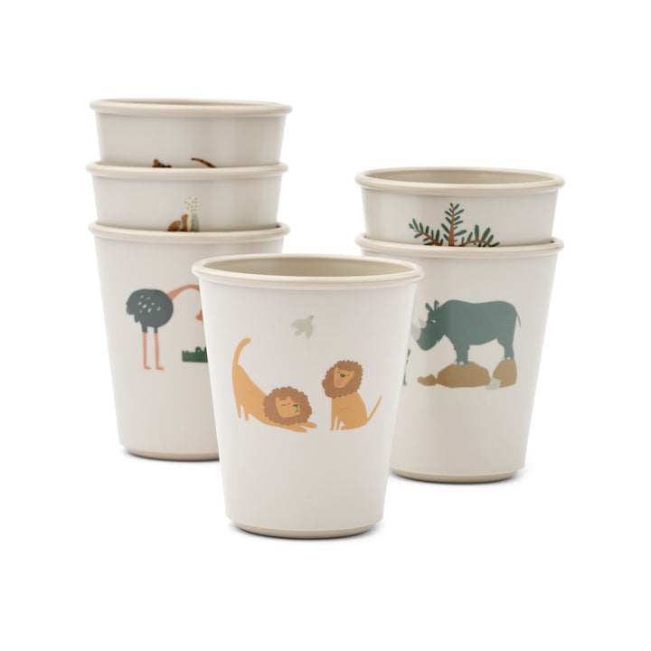 Set di bicchieri (6 pz), Animali