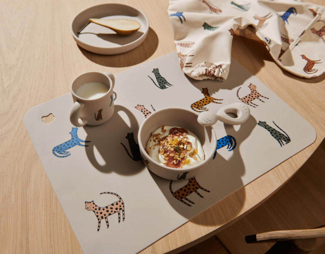 Leopard multi silicone placemat