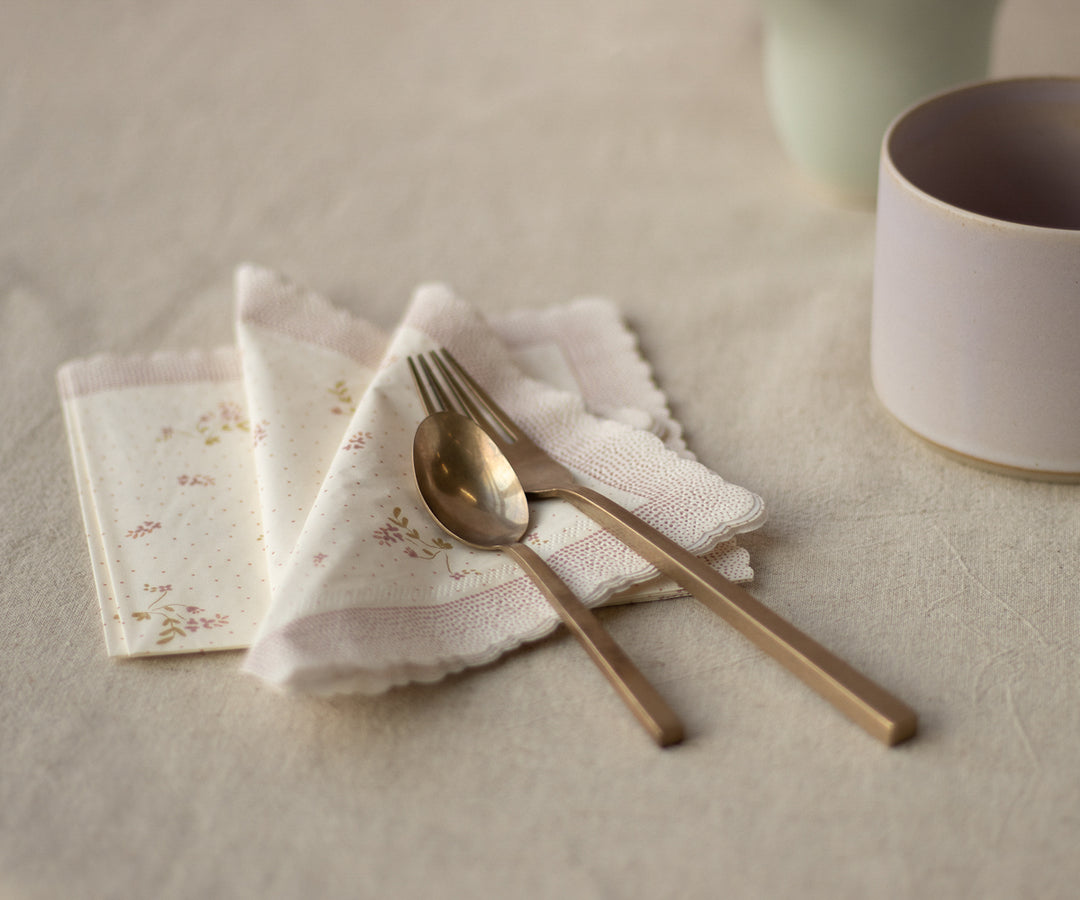 Napkins, Flowers - Bea blue
