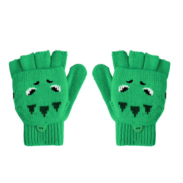 Knitted Gloves, Dinosaur