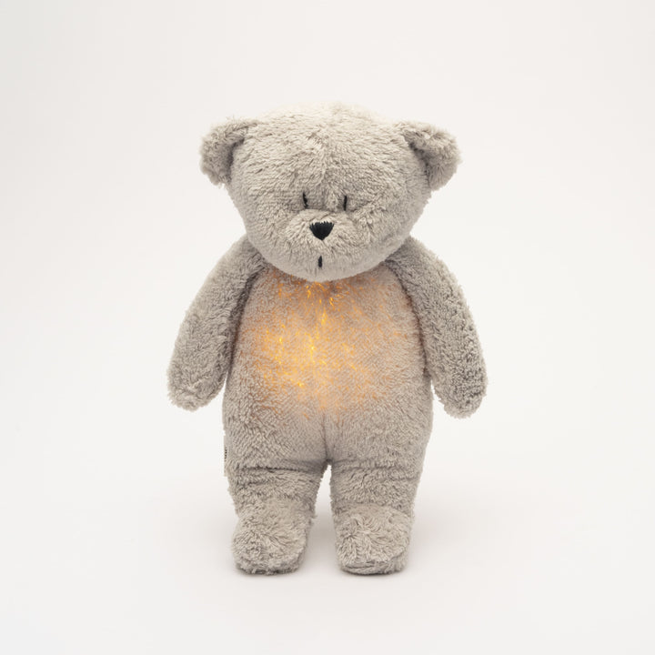 Moonie 2.0 the buzzing bear with light organic cotton, Grey