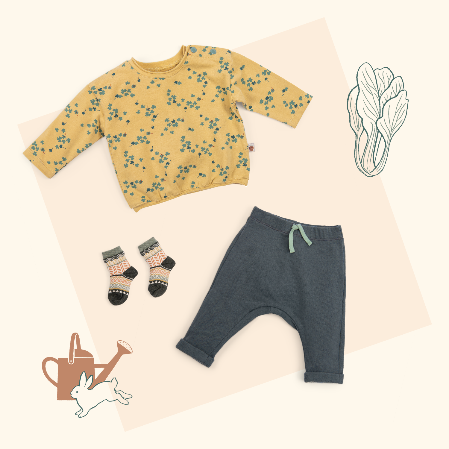 Clover cotton t-shirt, Ilam