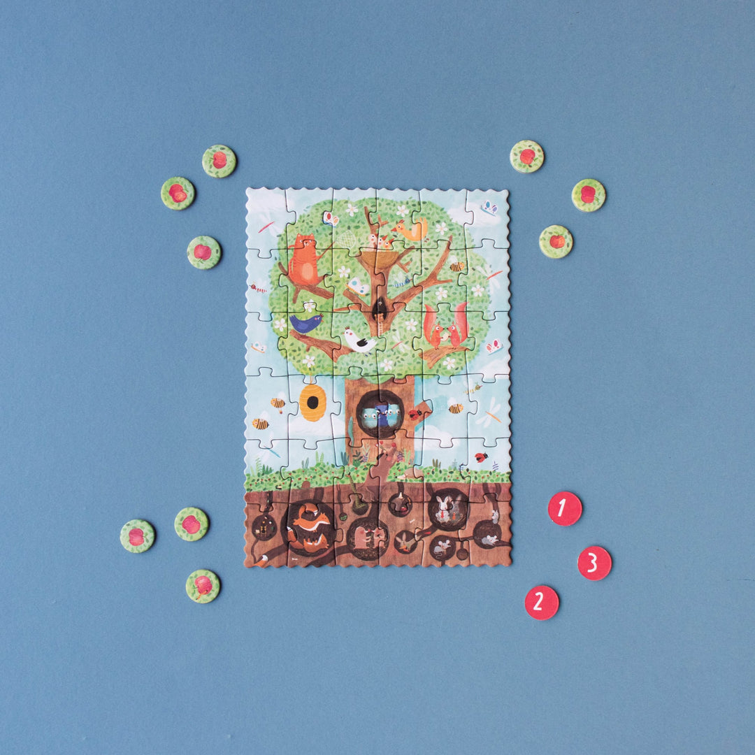 Little seek and find puzzle, Pommier