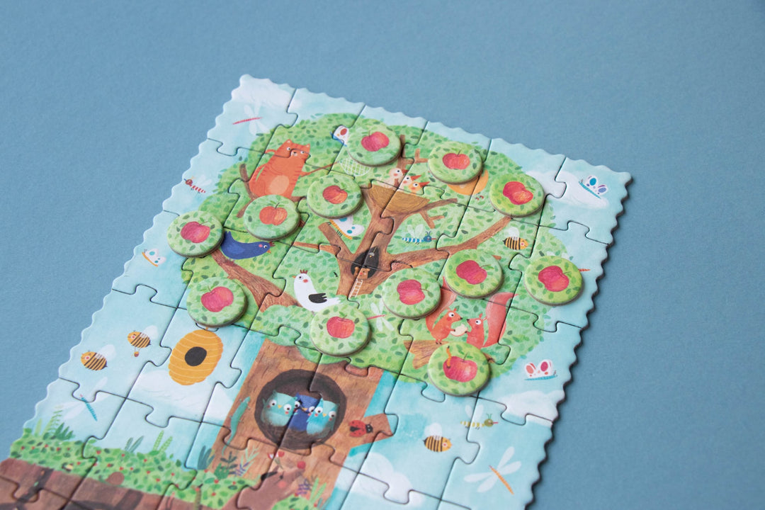 Little seek and find puzzle, Pommier