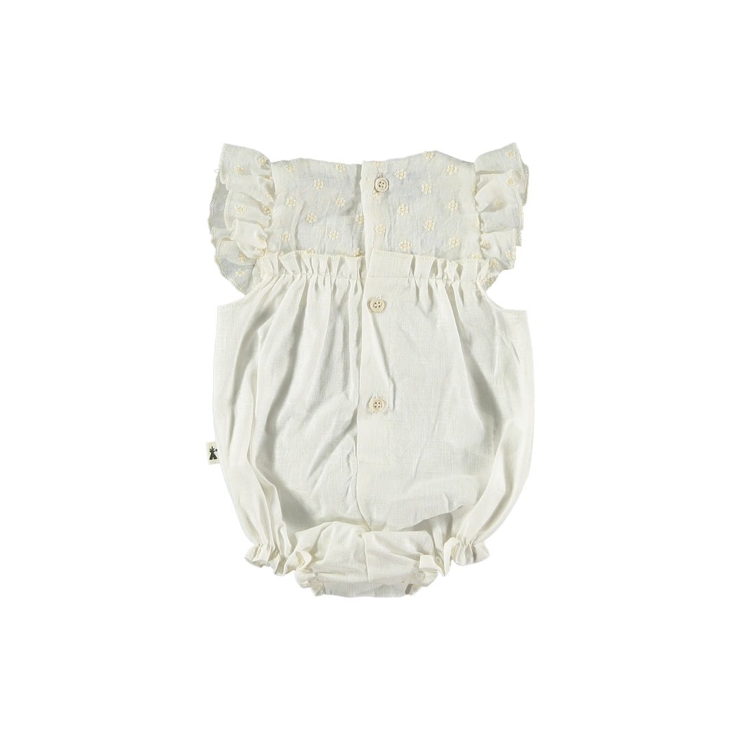Pagliaccetto in cotone bianco