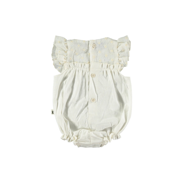 Pagliaccetto in cotone bianco