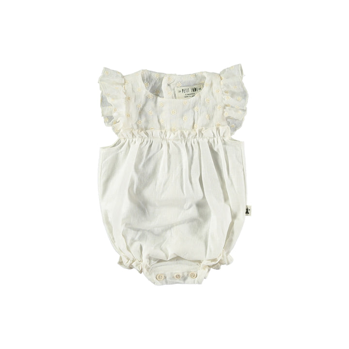 Pagliaccetto in cotone bianco