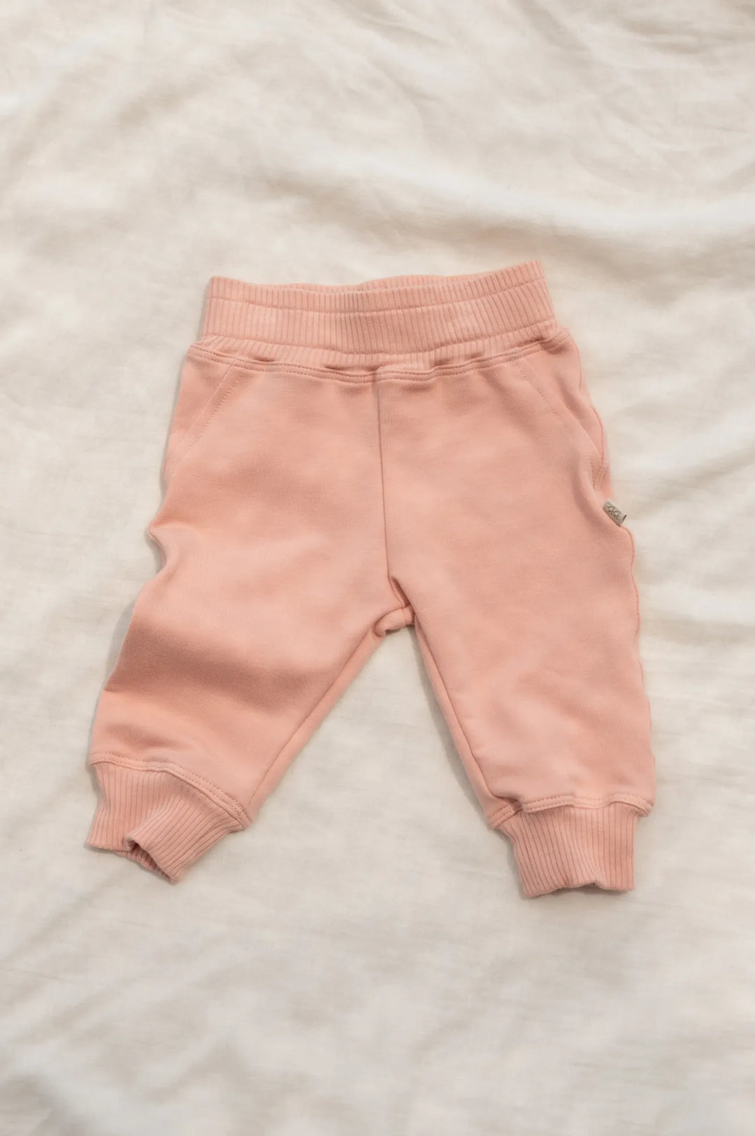 Bamboo and organic cotton tracksuit trousers, Soft peach