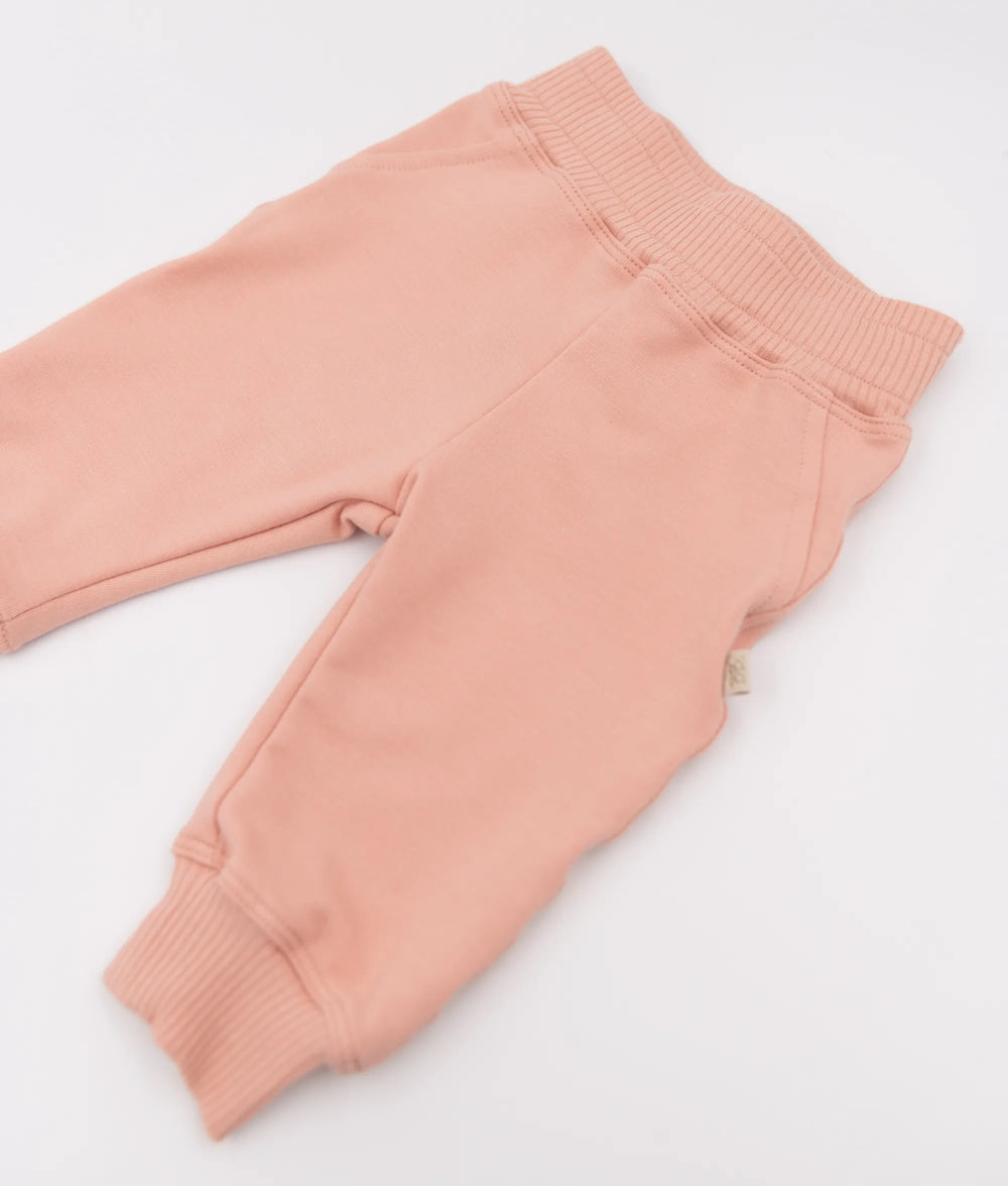Pantaloni tuta in bambù e cotone bio, Soft peach | Bamboom