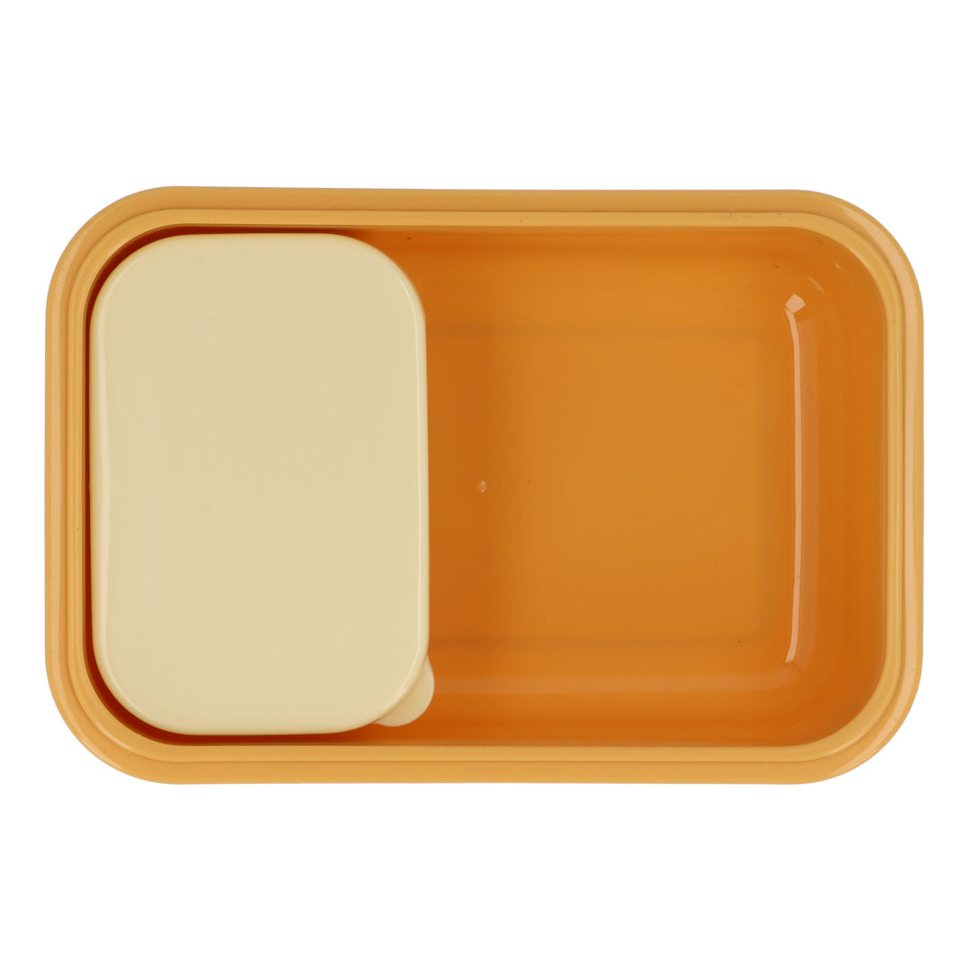 Large Bento Lunch Box, Yellow Checkered